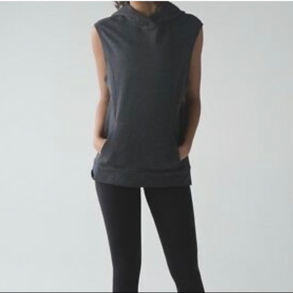 dark grey lululemon tank hoodie